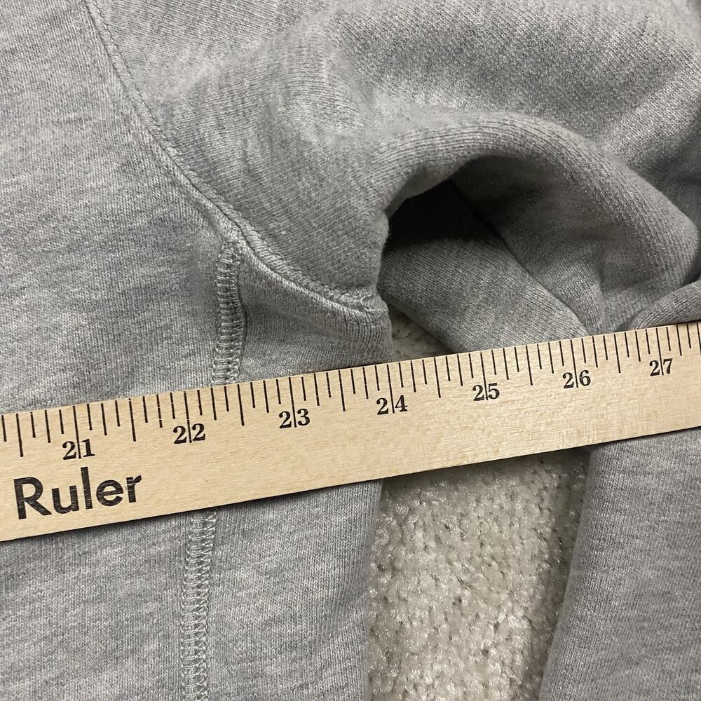 VTG Gap Hoodie Mens L Gray Henley Pullover Sweatshirt French Terry Afterhood - Picture 5 of 7